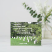 Titus 2:13 Suche nach dieser gesegneten Hoffnung Postkarte (Stehend Vorderseite)