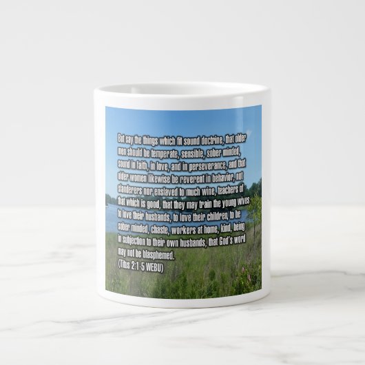 Titus 2:1-5 WEBU-Tasse Jumbo-Tasse (Vorderseite)