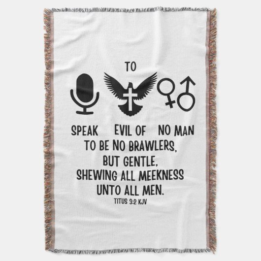 Titus 3:2 KJV Bibel Vers Zitat Decke (Vorderseite Vertikal)