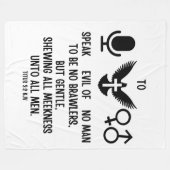 Titus 3:2 KJV Bibel Vers Zitat Fleecedecke (Vorderseite (Horizontal))