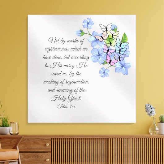 Titus 3:5 leinwanddruck (Insitu (Wohnzimmer))