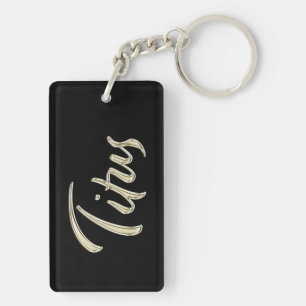 Titus Name whitegold Schlüsselanhänger Anhänger