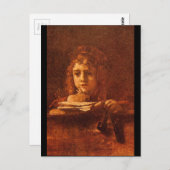 Titus Writing', Rembrandt_Dutch Masters Postkarte (Vorne/Hinten)