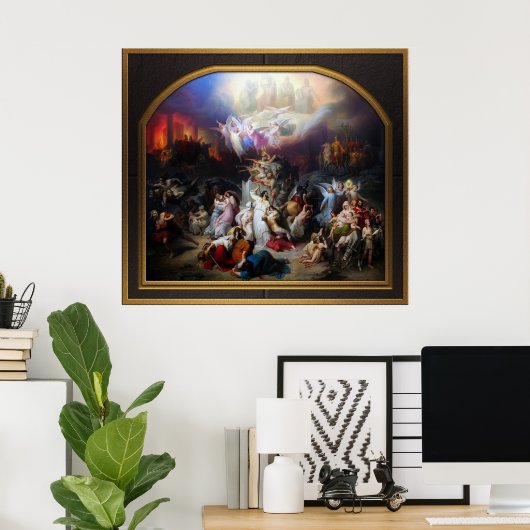 Titus zerstört Jerusalem durch Wilhelm von Kaulbac Poster (Heimbüro)