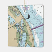 Titusville Beach Florida Chart Keramikornament (Links)