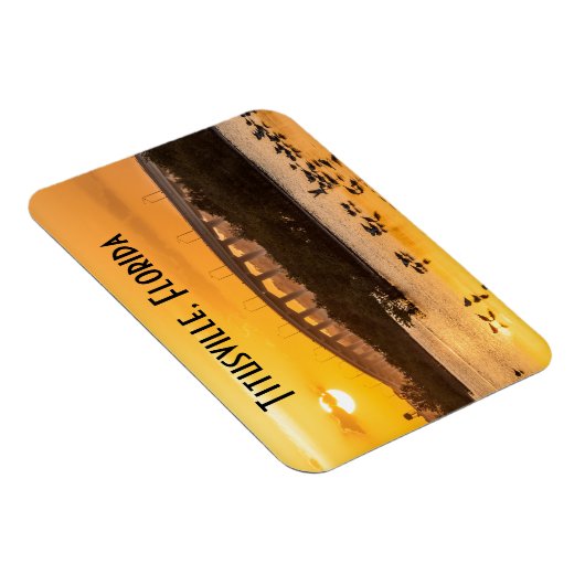 Titusville Florida Bridge Sunset Travel Foto Magnet (Rechte Seite)