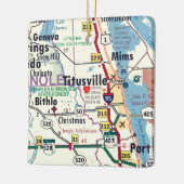 Titusville Florida Karte Keramikornament (Links)