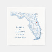 Titusville Florida Map Elegant Wedding Serviette (Vorderseite)