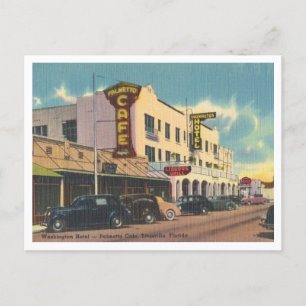 Titusville, Florida, Vintage Straßenszene der 40er Postkarte