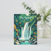 Tiu Kelep Wasserfall Indonesien Postkarte (Stehend Vorderseite)