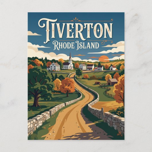 Tiverton Four Corners Rhode Island Postkarte (Vorderseite)