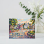 Tiverton Four Corners Rhode Island Postkarte (Stehend Vorderseite)