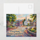 Tiverton Four Corners Rhode Island Postkarte (Vorne/Hinten)
