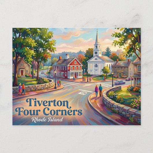 Tiverton Four Corners Rhode Island Postkarte (Vorderseite)