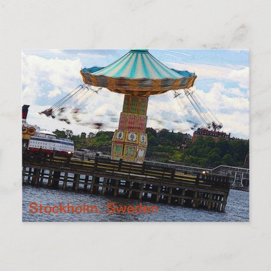 Tivoli Garden Cartoon Postkarte (Vorderseite)