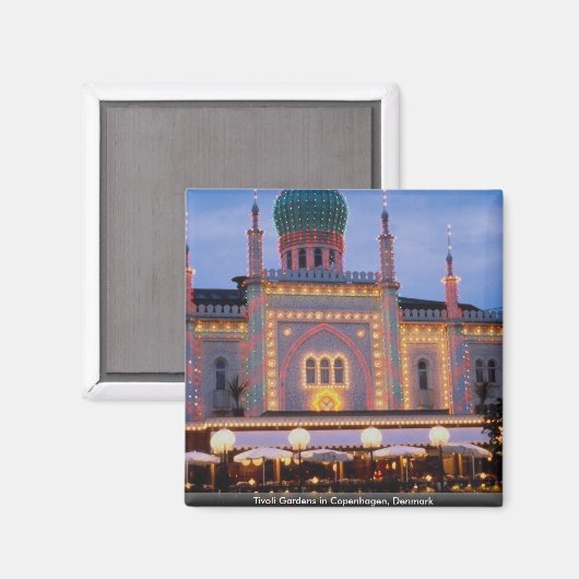 Tivoli Gardens in Kopenhagen, Dänemark Magnet (Vorderseite/Rückseite)