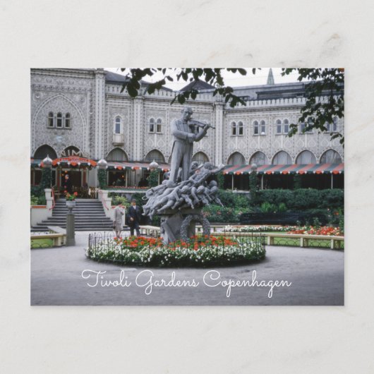 Tivoli Gardens Vintag Vergnügungspark Kopenhagen Postkarte (Vorderseite)