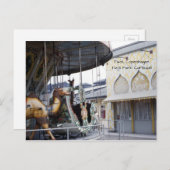 Tivoli Park Copenhagen Vintag Carousel 1940er Postkarte (Vorne/Hinten)