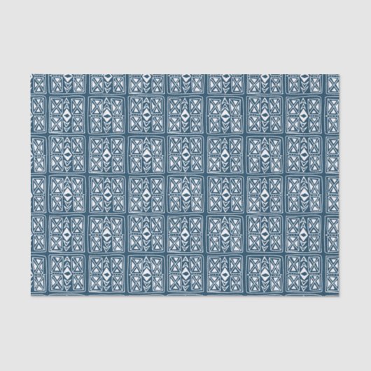 Tivoli Tile Blue White Pattern Seidenpapier (Vorderseite)