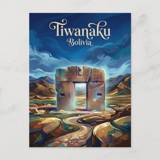 Tiwanaku Bolivien Postkarte (Vorderseite)