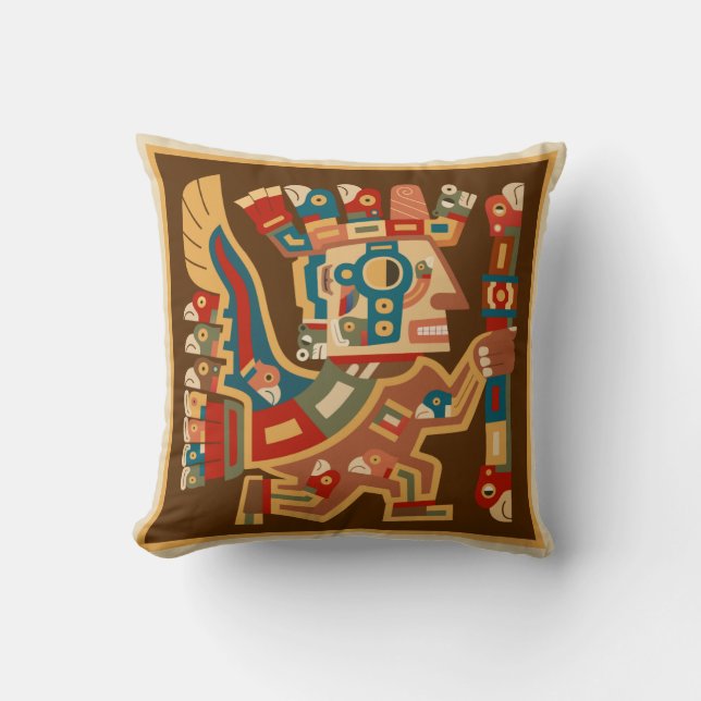 Tiwanaku Sun Krieger Kissen (Vorderseite)