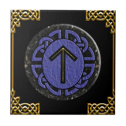 "tiwaz" älteres futhark fliese (Vorderseite)