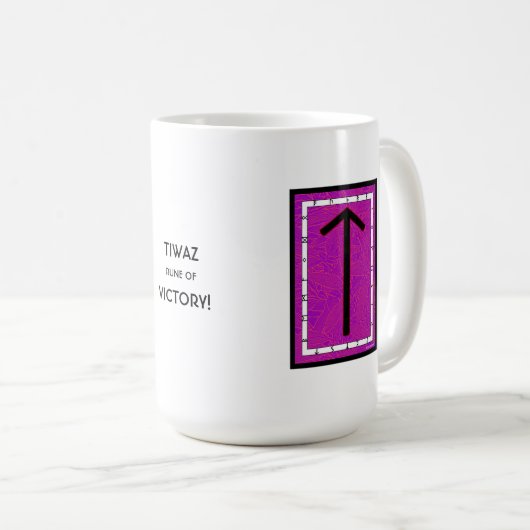 Tiwaz Rune Tasse - Sieg! (VorderseiteRechts)