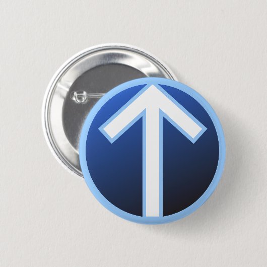 Tiwaz Teiwaz Tyr Kriegers-Rune Button (Vorne & Hinten)