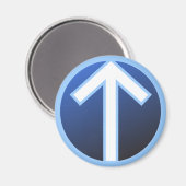 Tiwaz Teiwaz Tyr Warrior Rune Magnet (Vorderseite/Rückseite)