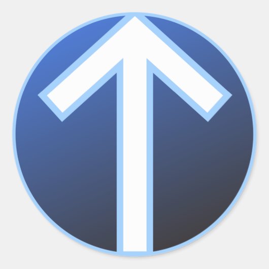 Tiwaz Teiwaz Tyr Warrior Rune Runder Aufkleber (Vorderseite)
