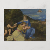 Tizian - Die Jungfrau und das Kind mit dem Säuglin Postkarte (Vorderseite)