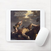 Tizian Zitat & David/Goliath Malgeschenke Mousepad (Mit Mouse)