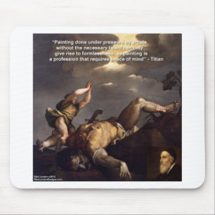 Tizian Zitat & David/Goliath Malgeschenke Mousepad