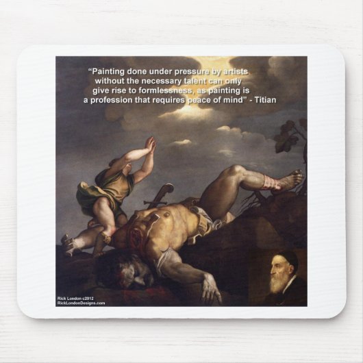 Tizian Zitat & David/Goliath Malgeschenke Mousepad (Vorne)