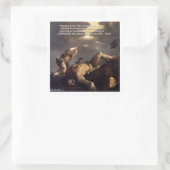 Tizian Zitat & David/Goliath Malgeschenke Quadratischer Aufkleber (Tasche)