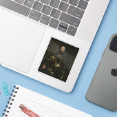 Tiziano Vecellio - Portrait von Alfonso d'Avalos Aufkleber (Laptop mit iPhone)