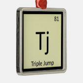 Tj - Dreisprung-Leichtathletik-Chemie-Symbol Ornament Aus Metall (Rechts)