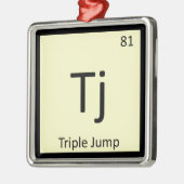 Tj - Dreisprung-Leichtathletik-Chemie-Symbol Ornament Aus Metall (Links)