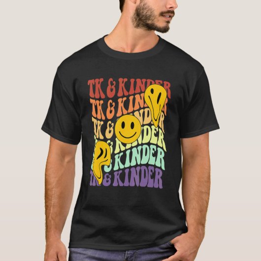 TK and Kinder retro smile face Back To School kind T-Shirt (Vorderseite)