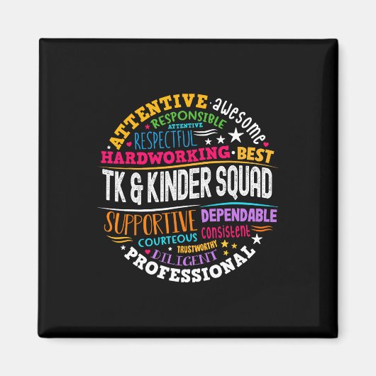 Tk and Kinder Squad Transitional Kindergarten Teac Magnet (Vorne)