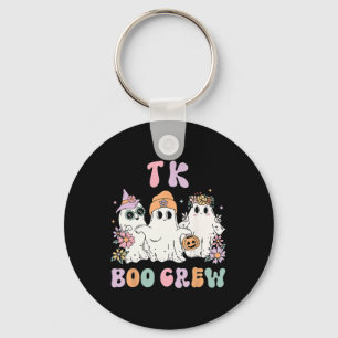 TK Boo Crew Retro Groovy Halloween Floral Ghost TK Schlüsselanhänger