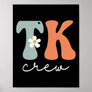 Tk Crew Retro Groovy Vintage Frauen Erster Tag Glü Poster
