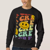 Tk crew squad retro smile face Back To School kind Sweatshirt (Vorderseite)