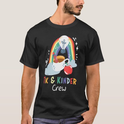 TK & Kinder Crew Rainbow Transitional Kindergarten T-Shirt (Vorderseite)