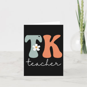 Tk Lehrer Retro Groovy Vintag glücklicher erster T Karte