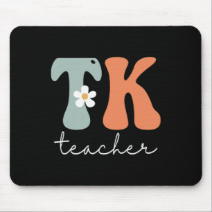 Tk Lehrer Retro Groovy Vintage Frohen Ersten Tag Mousepad