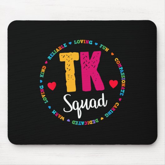 Tk Squad Tee - Übergangs-Kindergarten-Lehrer T Mousepad (Vorne)
