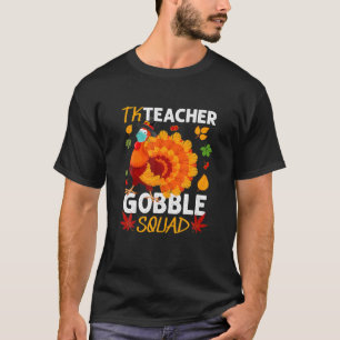 TK Teacher Gobble Squad Türkei Gesicht Maske Thank T-Shirt