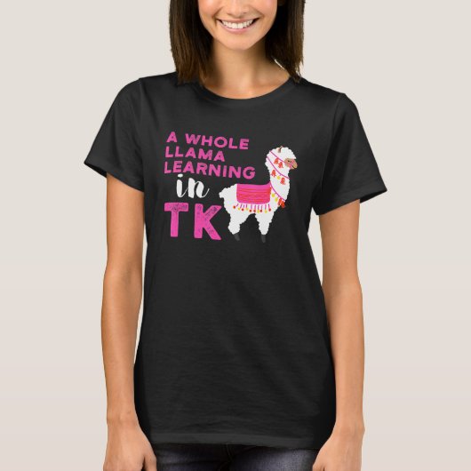 TK Transitional Kindergarten Llama Learning T-Shirt (Vorderseite)