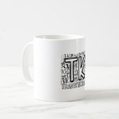 Tk Übergangs-Kindergarten-Typografie Ck Zur Schule Kaffeetasse (Vorderseite Links)